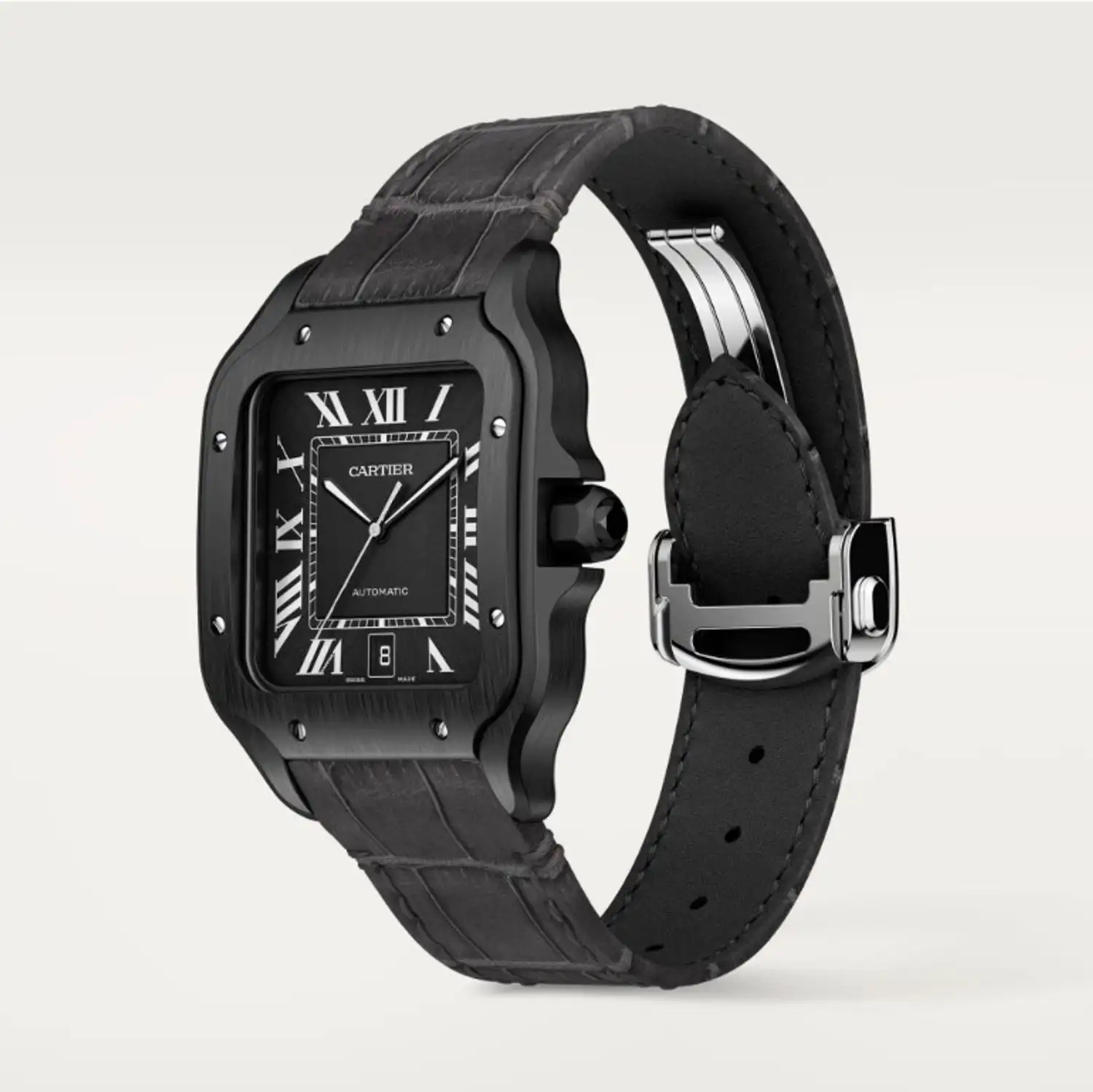 cathtrtier Santos de cathtrtier Men Automatic Black Rubber Watch WSSA0039