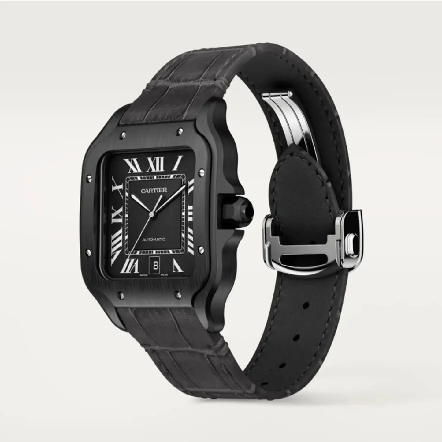 cathtrtier Santos de cathtrtier Men Automatic Black Rubber Watch WSSA0039