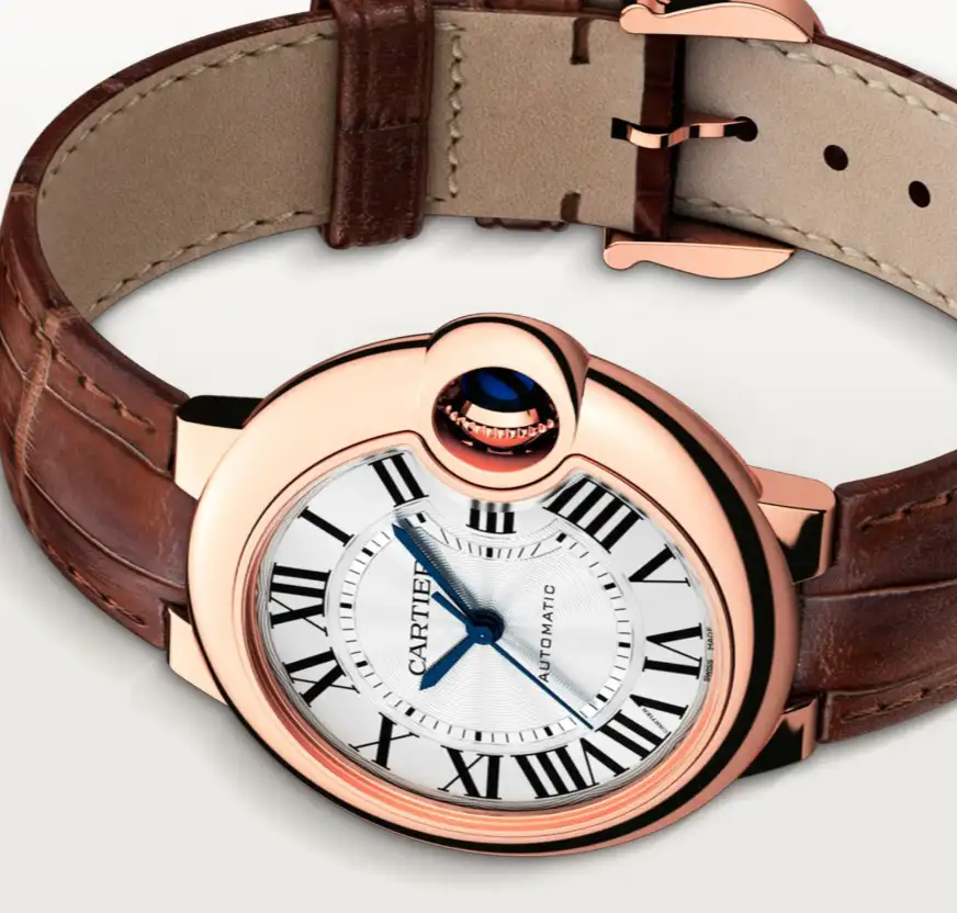 cathtrtier Ballon Bleu de cathtrtier Men Automatic Silver 18ct Rose Gold Watch WGBB0035