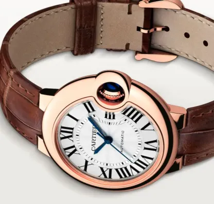 cathtrtier Ballon Bleu de cathtrtier Men Automatic Silver 18ct Rose Gold Watch WGBB0035