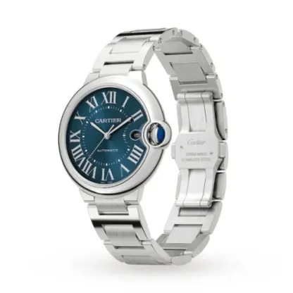 cathtrtier Ballon Bleu de cathtrtier Men Automatic Blue Stainless Steel Watch WSBB0061