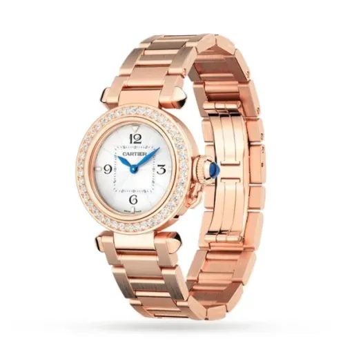 cathtrtier Pasha de cathtrtier Women Quartz Silver 18ct Rose Gold Watch WJPA0018