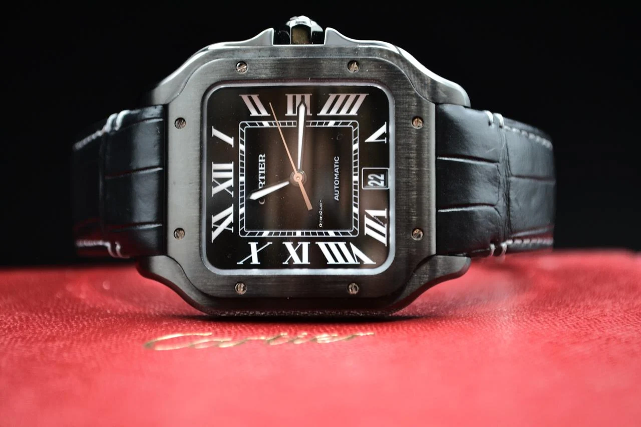 cathtrtier Santos de cathtrtier Men Automatic Black Rubber Watch WSSA0039