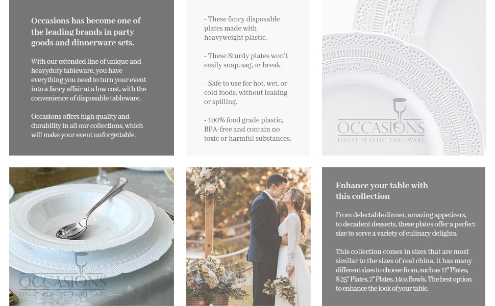 Chateau Collection Plain White by Occasions Disposable plates 3