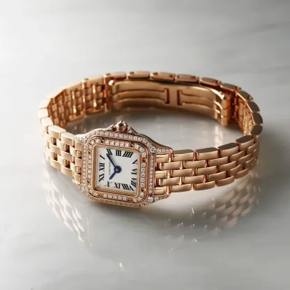 cathtrtier Panthère de cathtrtier Women Quartz White 18ct Rose Gold Watch WJPN0020