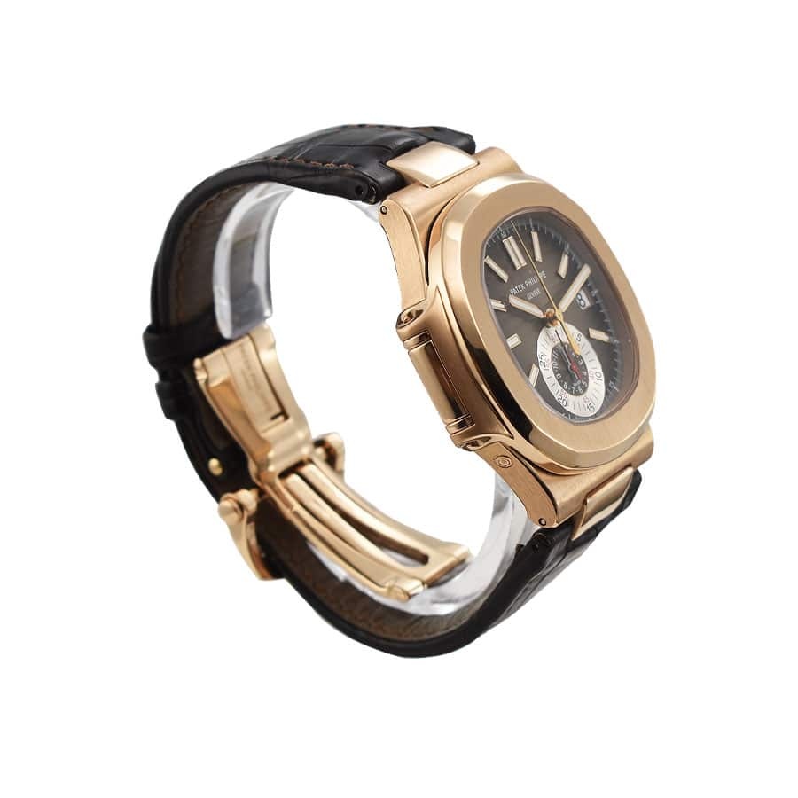 pathttek Philithtppe Nautilus Chronograph Flyback 5980R-001  Rose Gold  Premium Super Clone