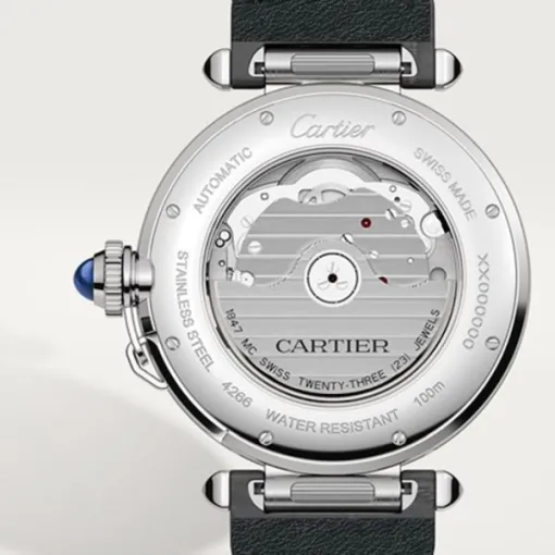 cathtrtier Pasha de cathtrtier Men Automatic Silver Alligator Watch WSPA0010