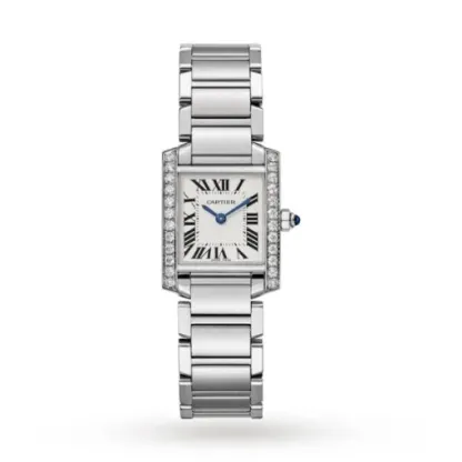 cathtrtier Tank Française Women Quartz Silver Stainless Steel Watch W4TA0008