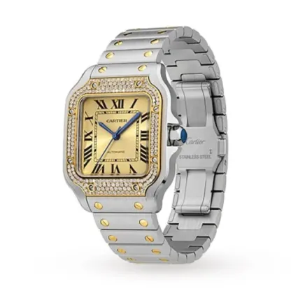 cathtrtier Santos de cathtrtier Women Automatic Gold Watch W3SA0007