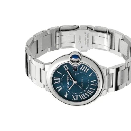 cathtrtier Ballon Bleu de cathtrtier Men Automatic Blue Stainless Steel Watch WSBB0061