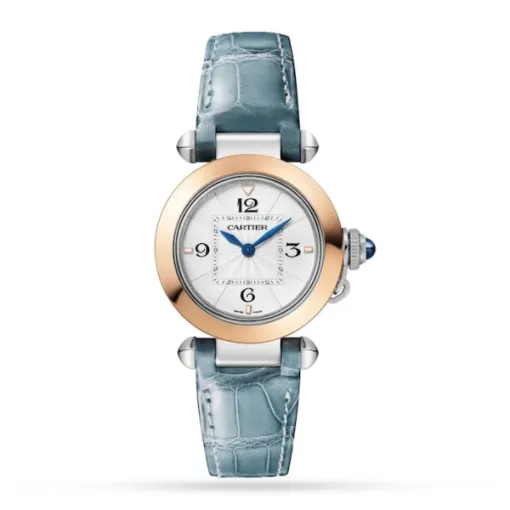 cathtrtier Pasha de cathtrtier Women Quartz Silver Stainless Steel   18ct Rose Gold Watch W2PA0007