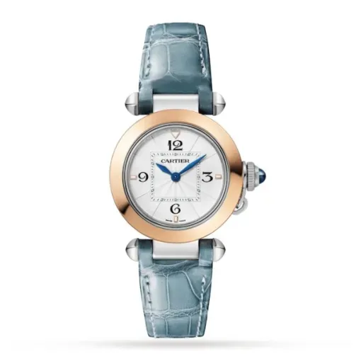 cathtrtier Pasha de cathtrtier Women Quartz Silver Stainless Steel   18ct Rose Gold Watch W2PA0007