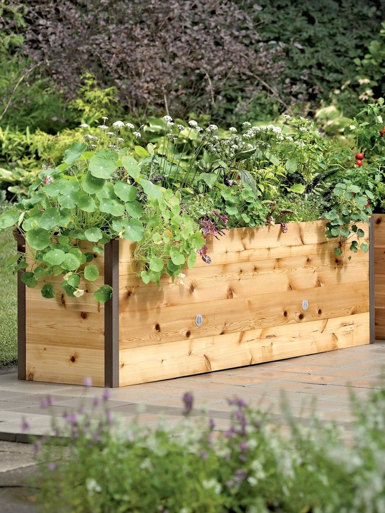 Self-Watering Eco-Stained Elevated Planter Box