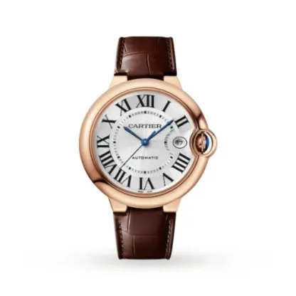 cathtrtier Ballon Bleu de cathtrtier Men Automatic Silver 18ct Rose Gold Watch WGBB0035