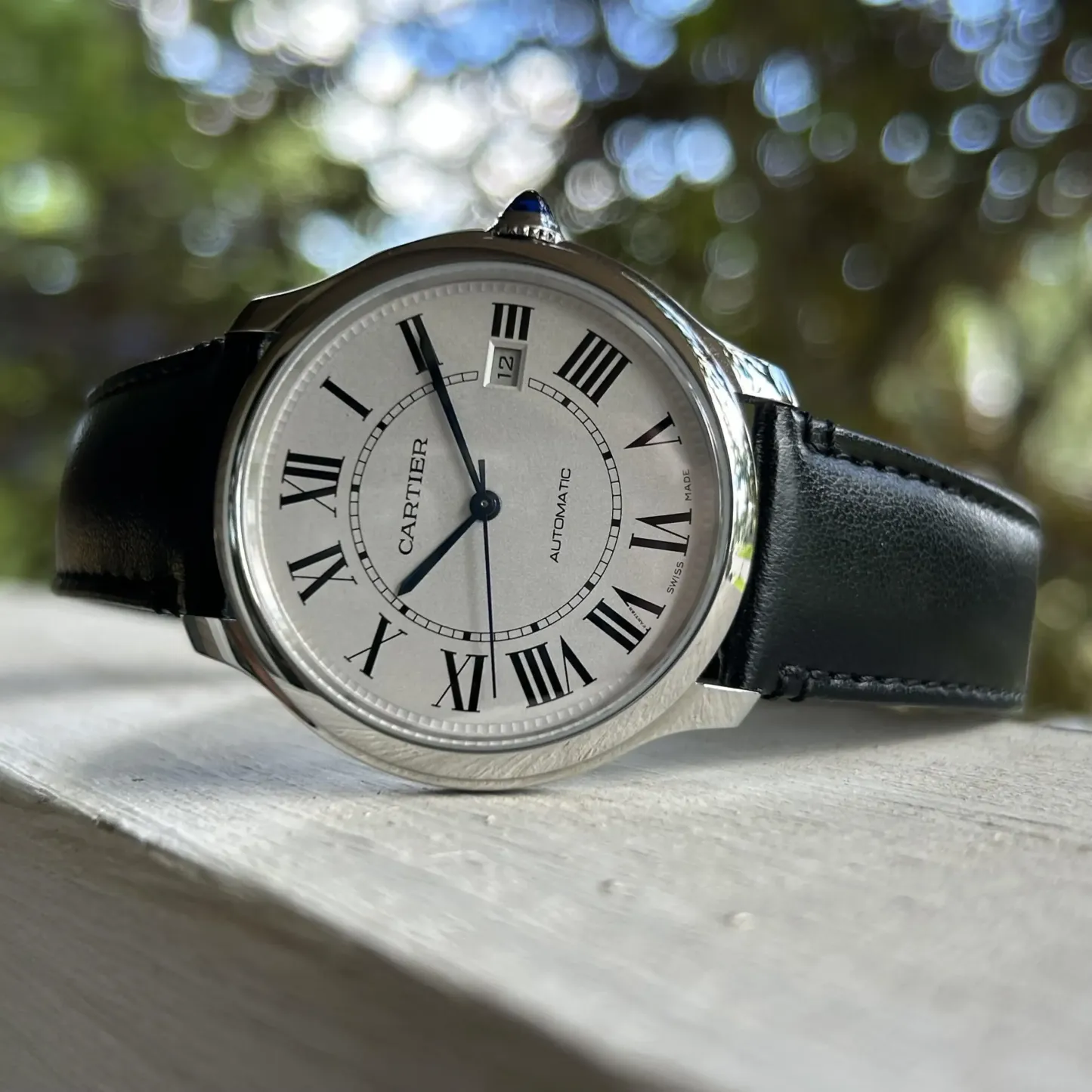 cathtrtier Ronde Must Men Quartz Silver Calf Watch WSRN0032