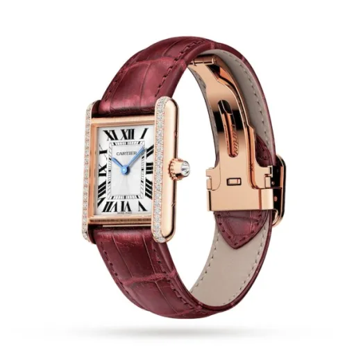 cathtrtier Tank Louis Women Automatic Silver Leather Watch WJTA0037