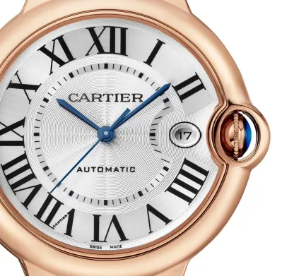 cathtrtier Ballon Bleu de cathtrtier Men Automatic Silver 18ct Rose Gold Watch WGBB0035