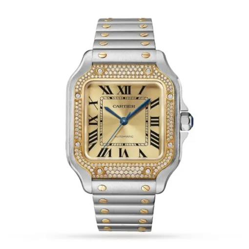 cathtrtier Santos de cathtrtier Women Automatic Gold Watch W3SA0007