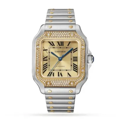 cathtrtier Santos de cathtrtier Women Automatic Gold Watch W3SA0007