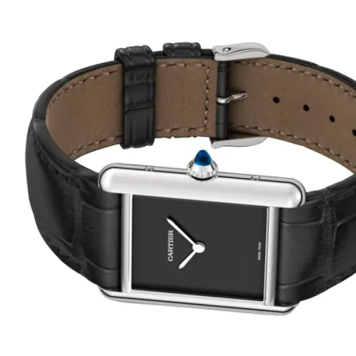 cathtrtier Tank Must Women Quartz Black Alligator Watch WSTA0072