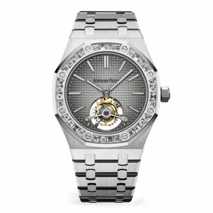 Audthtemars Pigthtuet Royal Oak Tourbillon Extra-Thin 26510PT.OO.1220PT.01  Platinum Diamond  Handcrafted Clone Quality