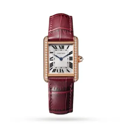 cathtrtier Tank Louis Women Automatic Silver Leather Watch WJTA0037