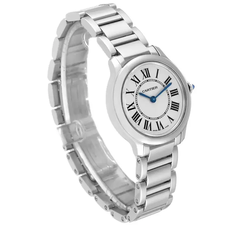 cathtrtier Ronde Must Women Quartz Silver Calf Watch WSRN0033