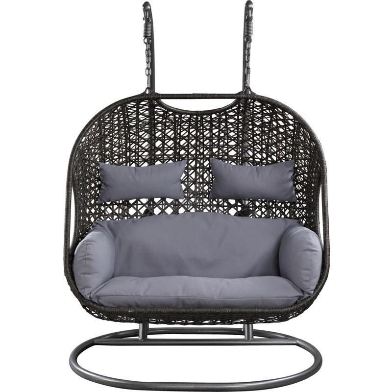 2026 Patio Wicker Swing Chair With Stand Rain Cover Included