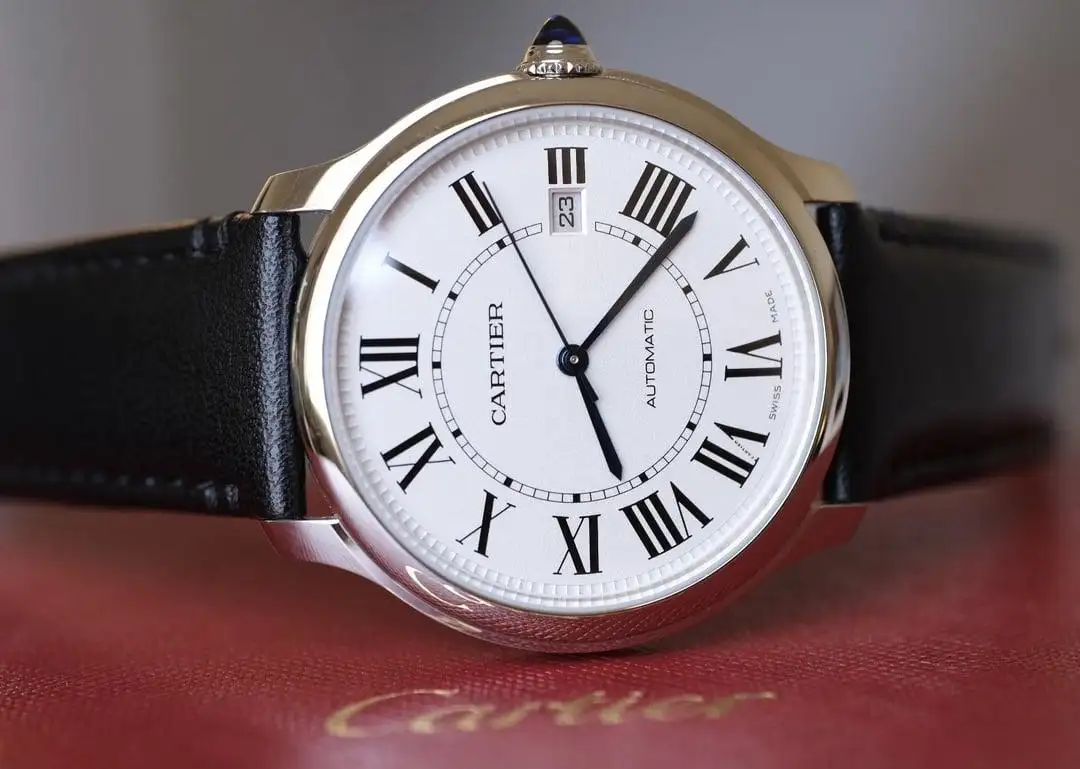 cathtrtier Ronde Must Men Quartz Silver Calf Watch WSRN0032