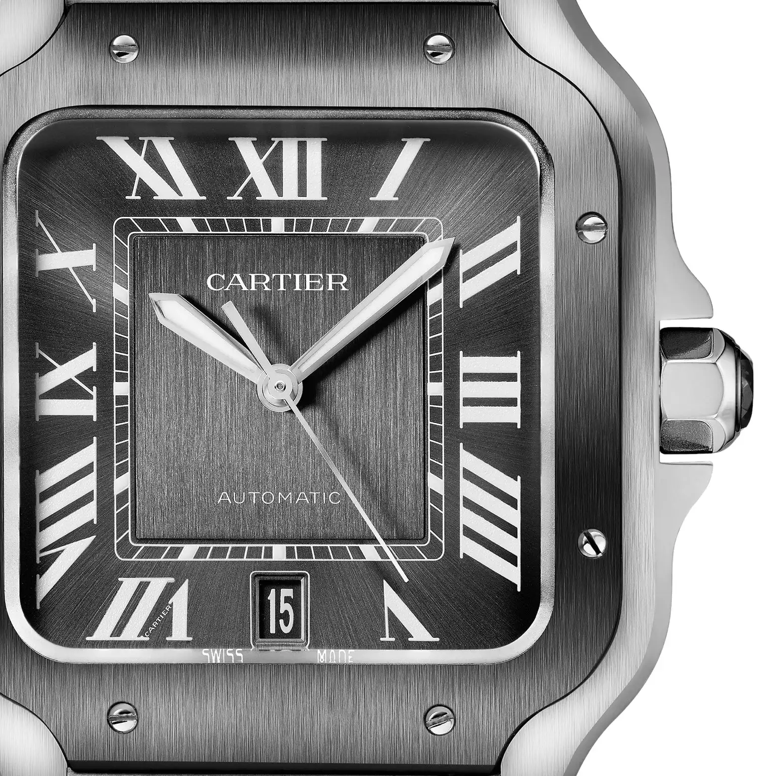 cathtrtier Santos de cathtrtier Men Automatic Grey Stainless Steel Watch WSSA0037