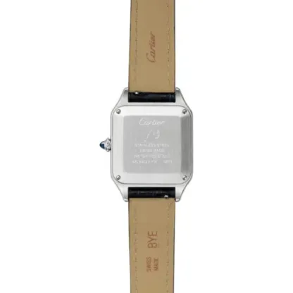 cathtrtier Santos-Dumont Women Quartz Silver Alligator Watch WSSA0023