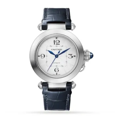 cathtrtier Pasha de cathtrtier Women Automatic Silver Alligator Watch WSPA0012