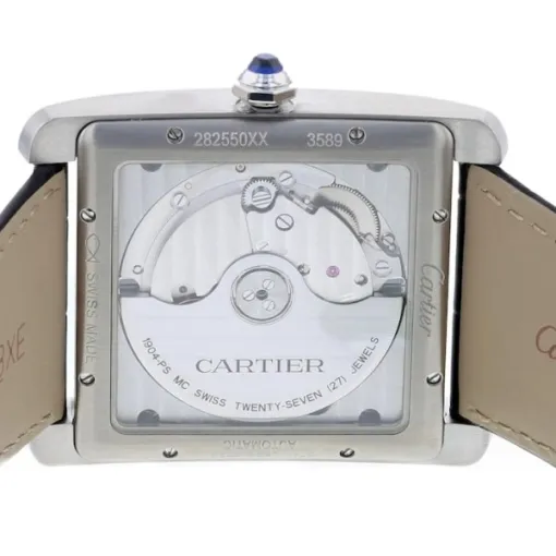 cathtrtier Tank MC Men Automatic Silver Alligator Watch W5330003