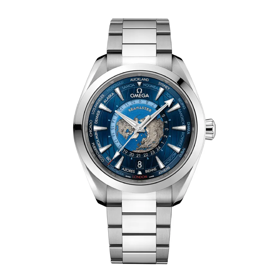 omethtga Seamaster Aqua Terra Worldtimer 220.10.43.22.03.001 Signature Clone 1:1