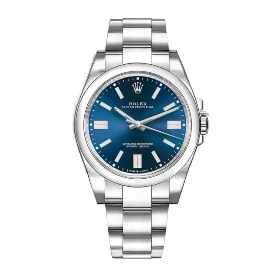 rolthtex Oyster Perpetual 124300-0001  Blue Dial  Exact Clone 1:1