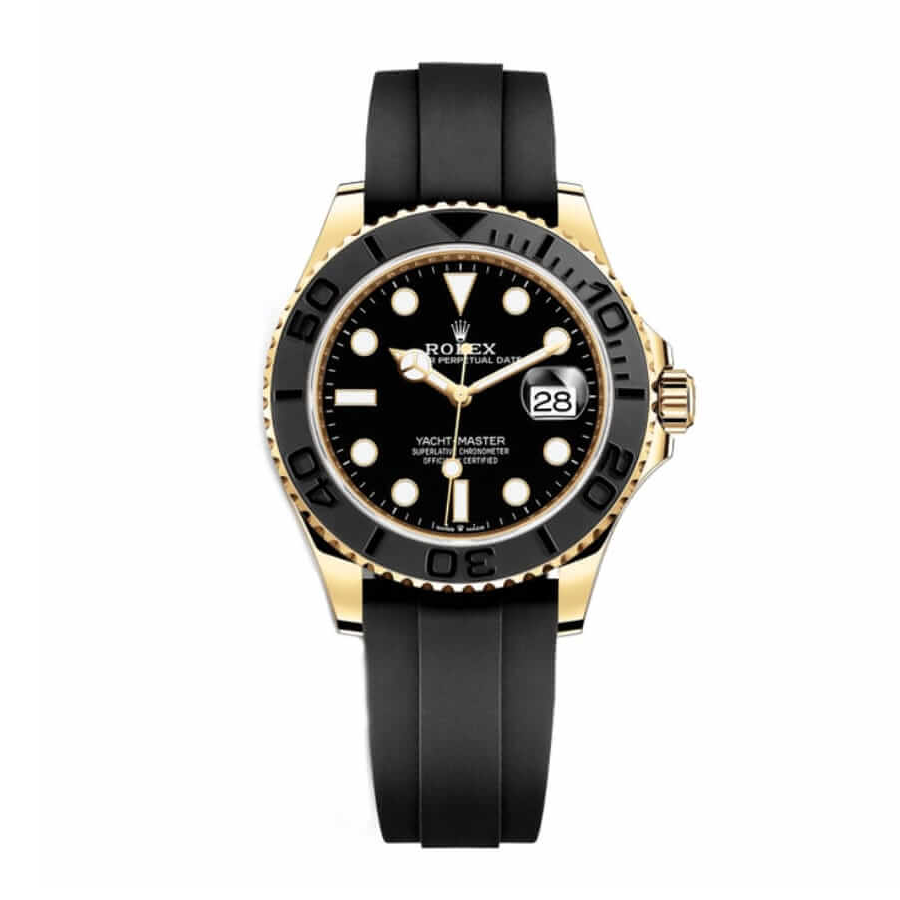 rolthtex Yacht-Master 126658  Yellow Gold Black Dial  High-End Clone Quality