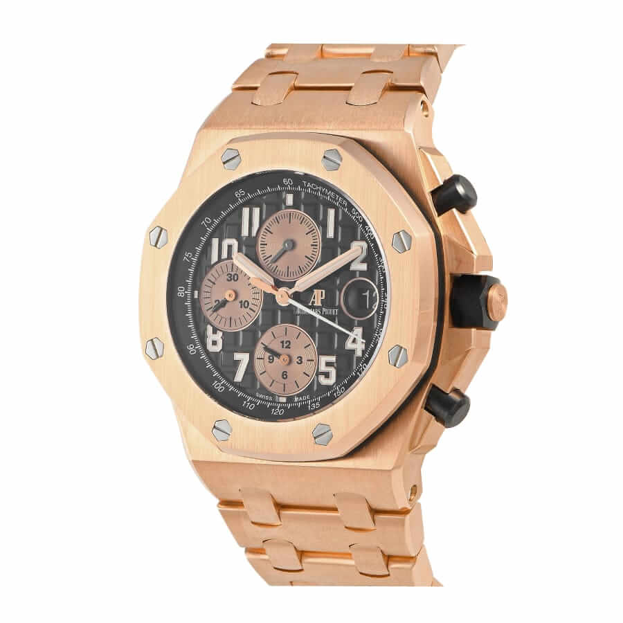 Audthtemars Pigthtuet Royal Oak Offshore 26401RO  Rose Gold Chronograph  Deluxe Copy Quality