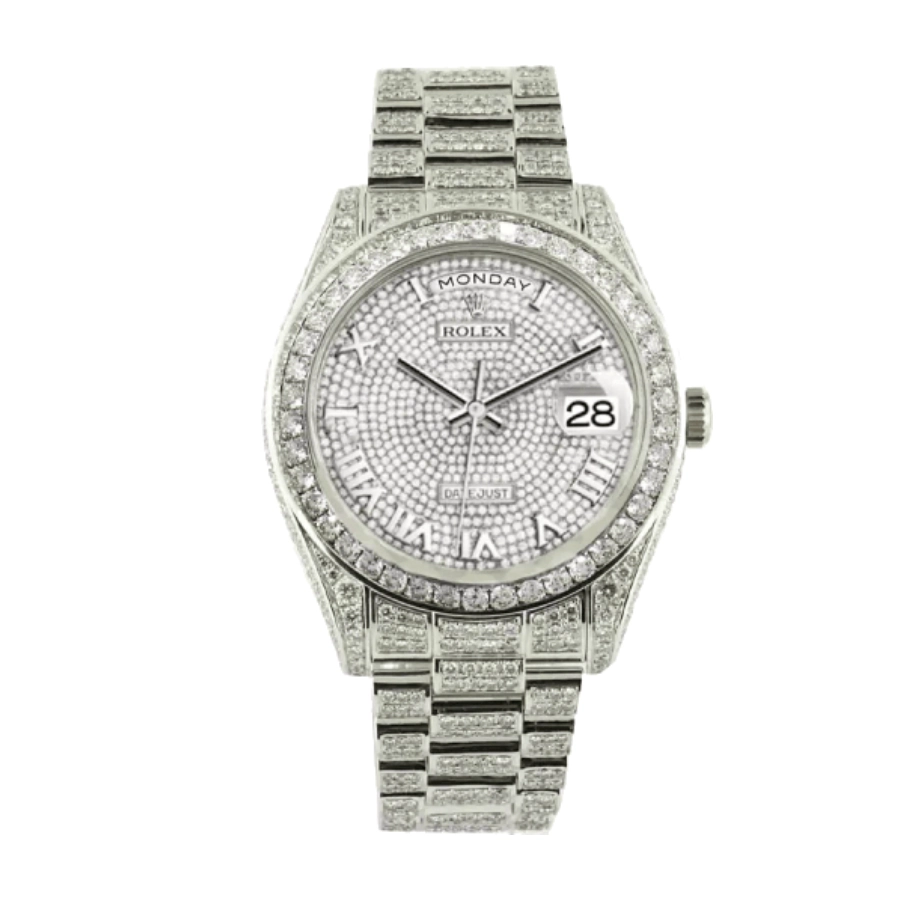 rolthtex Datejust 116300  Iced Out Baguette  Ultra Precision Replica