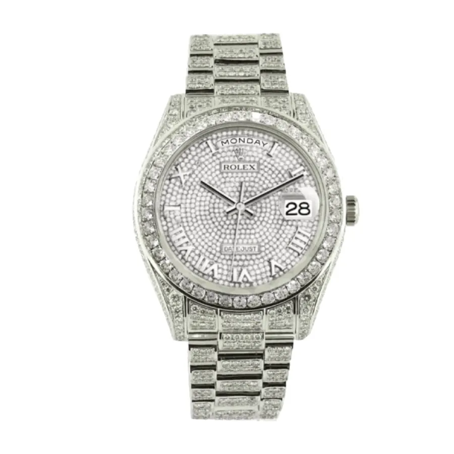 rolthtex Datejust 116300  Iced Out Baguette  Ultra Precision Replica