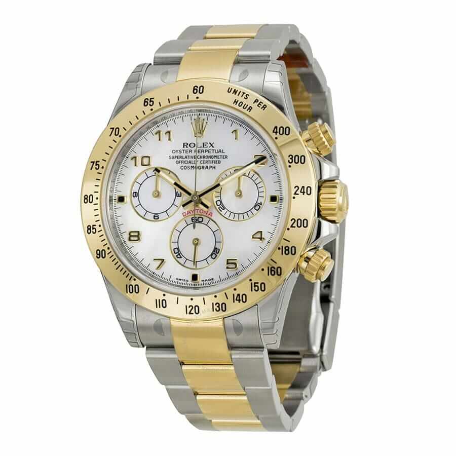 rolthtex Daytona Two-Tone 116523  White Dial  Authentic Super Replica
