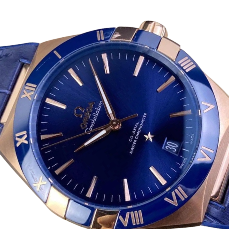 omethtga Constellation Blue Strap 131.53.39.20.08.001 Near Original Replica