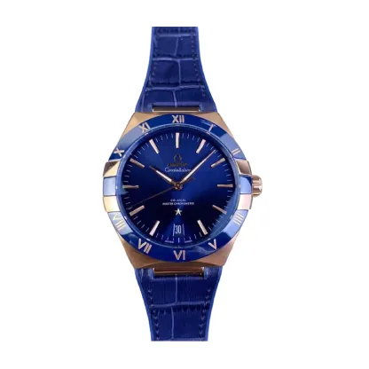 omethtga Constellation Blue Strap 131.53.39.20.08.001 Near Original Replica