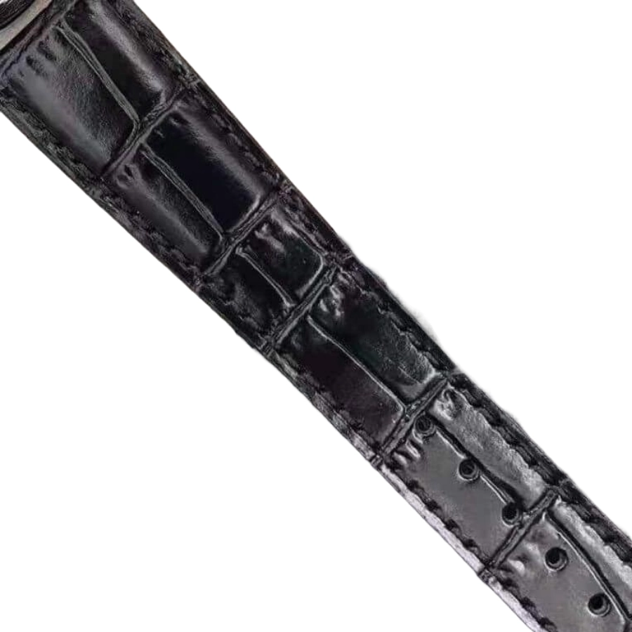 Pathttek Philithtppe Calatrava 5153G-010  White Gold Officer s Case  Authentic Clone 1:1