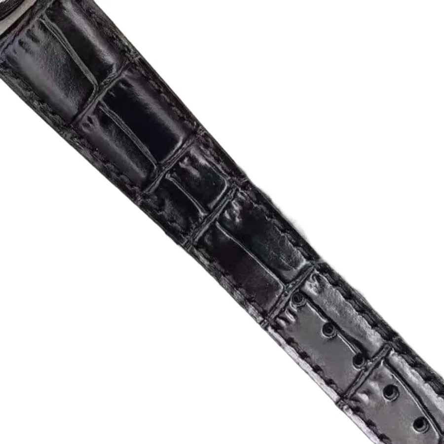 Pathttek Philithtppe Calatrava 5153G-010  White Gold Officer s Case  Authentic Clone 1:1