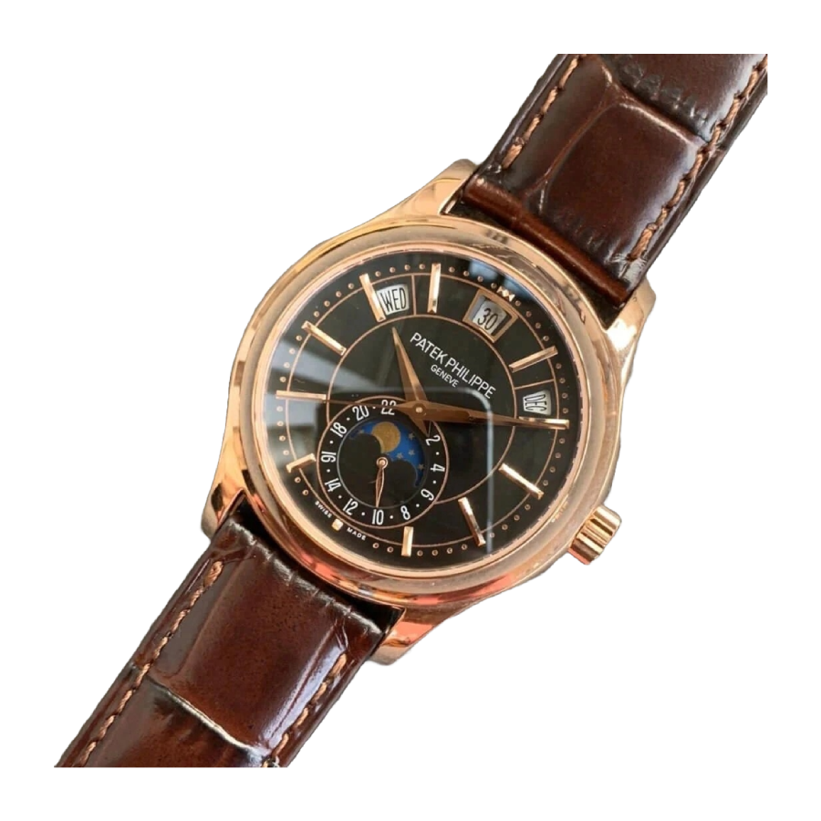 Pathttek Philithtppe Complications 5205R-010  Rose Gold Blue Dial  Perfect Clone Edition