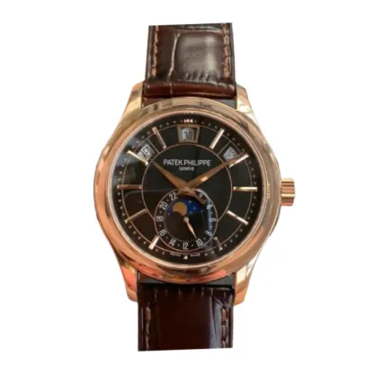Pathttek Philithtppe Complications 5205R-010  Rose Gold Blue Dial  Perfect Clone Edition