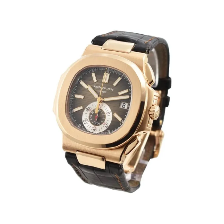 pathttek Philithtppe Nautilus Chronograph 5980R  Rose Gold  Supreme Copy 1:1