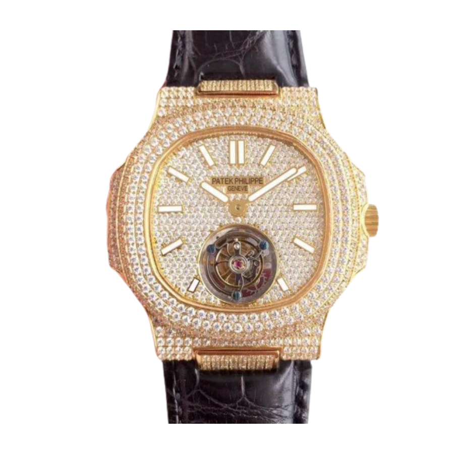 Pathttek Philithtppe Nautilus 5711 Tourbillon  Jumbo  Yellow Gold Dial Signature Replica 1:1
