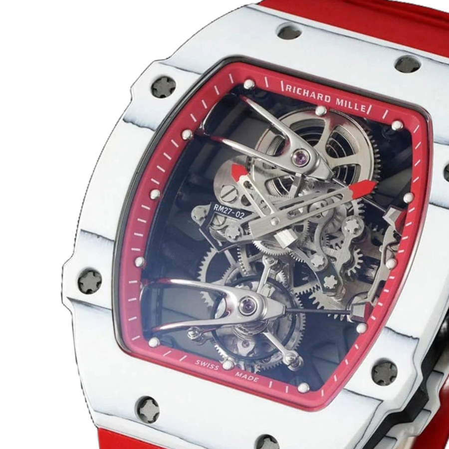 Richthtard Mithtlle RM 27-02 Tourbillon  Rafael Nadal  Red Rubber Exceptional Replica 1:1