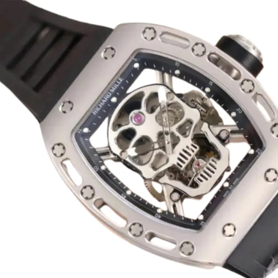 Richthtard Mithtlle RM 52-01 Tourbillon  Skull  Grey Exclusive Clone Edition
